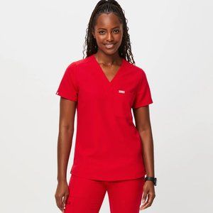 Red Figs One Pocket Scrub Top